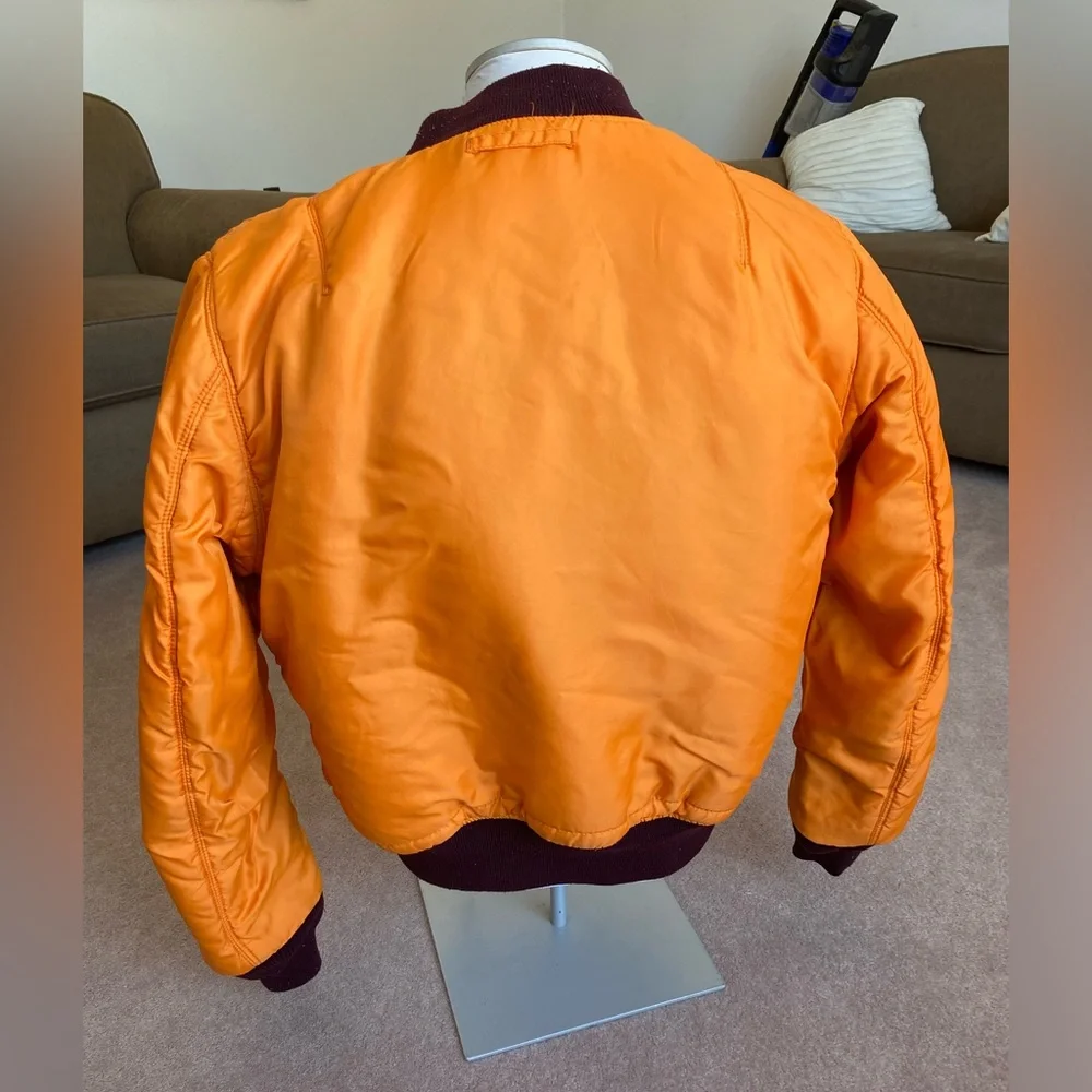 Alpha Industries Men's Burgundy Bomber Jacket - Picture 10 of 13